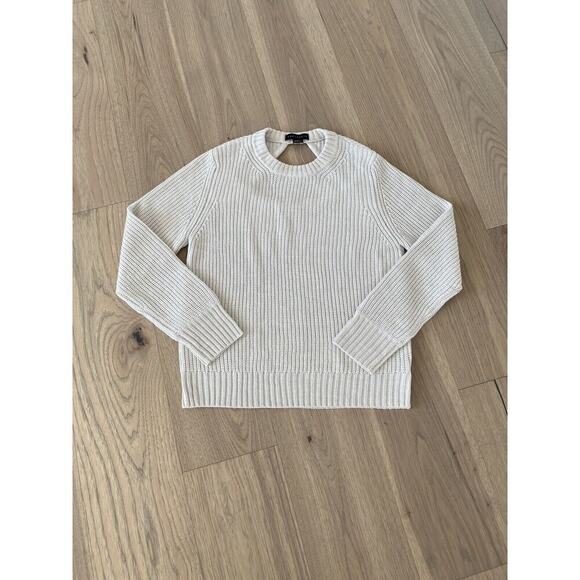 Sanctuary Womens Gray Loose Knit Open Back Crew Neck Sweater NWT Size Large - Picture 3 of 11